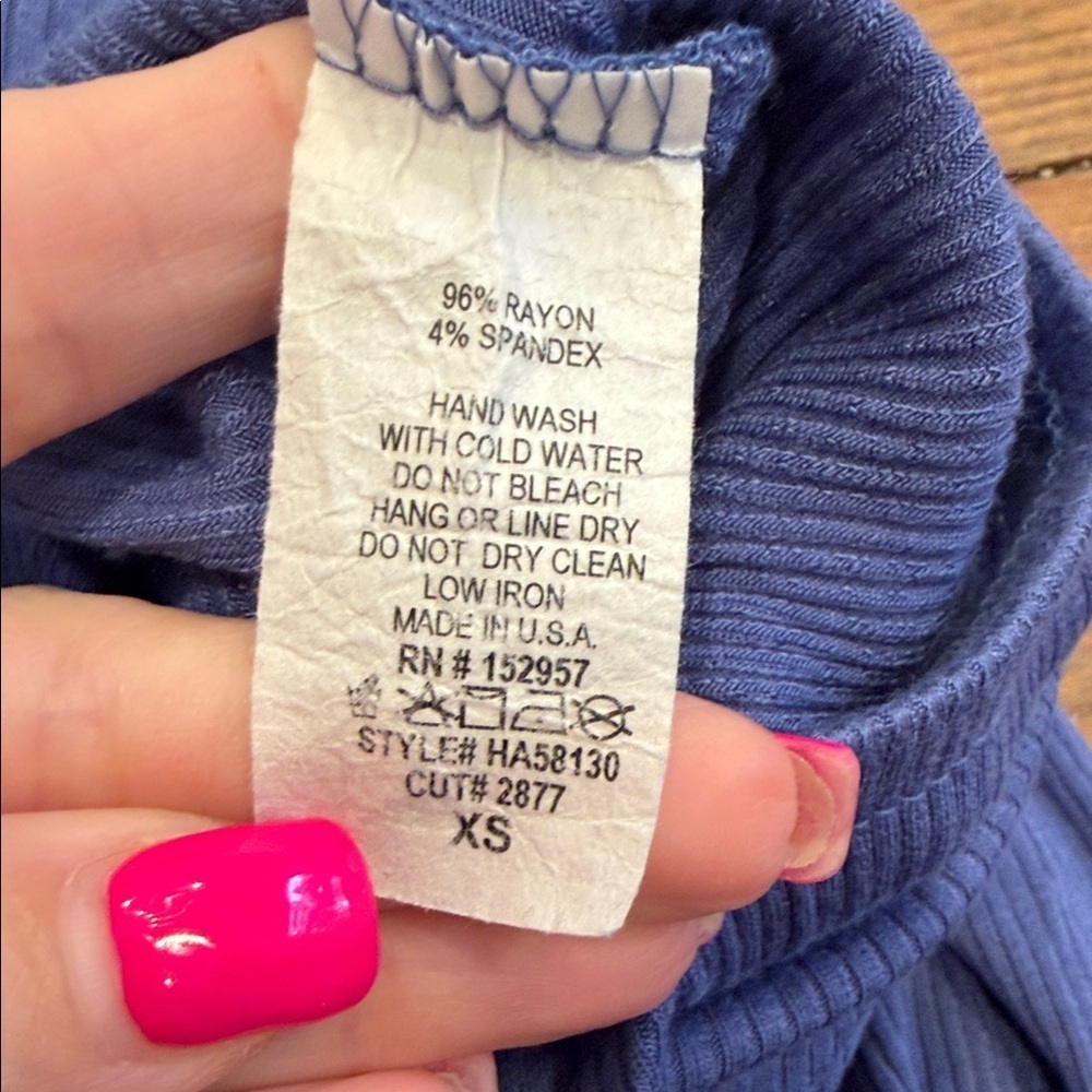 Hashtag Blue Ribbed Lounge Pants Womens Xsmall - Picture 5 of 5